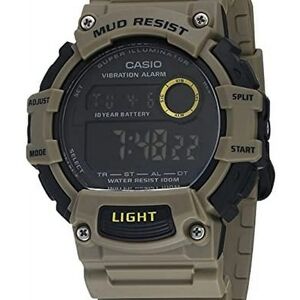 CASIO Illuminator Digital Mud Resistant 100m Khaki Watch, TRT110H-5BV, NEW!